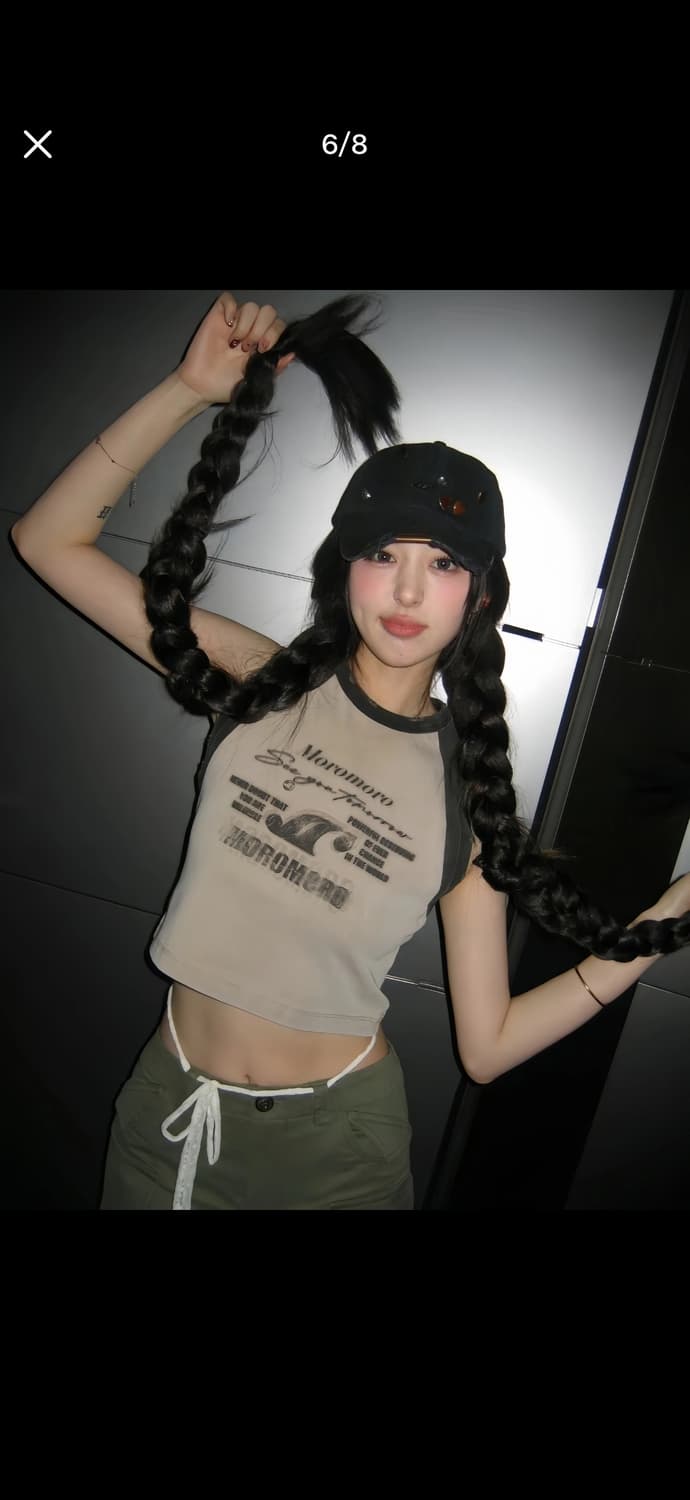 Moromoro 모로모로 프린팅 탑 상품이미지1