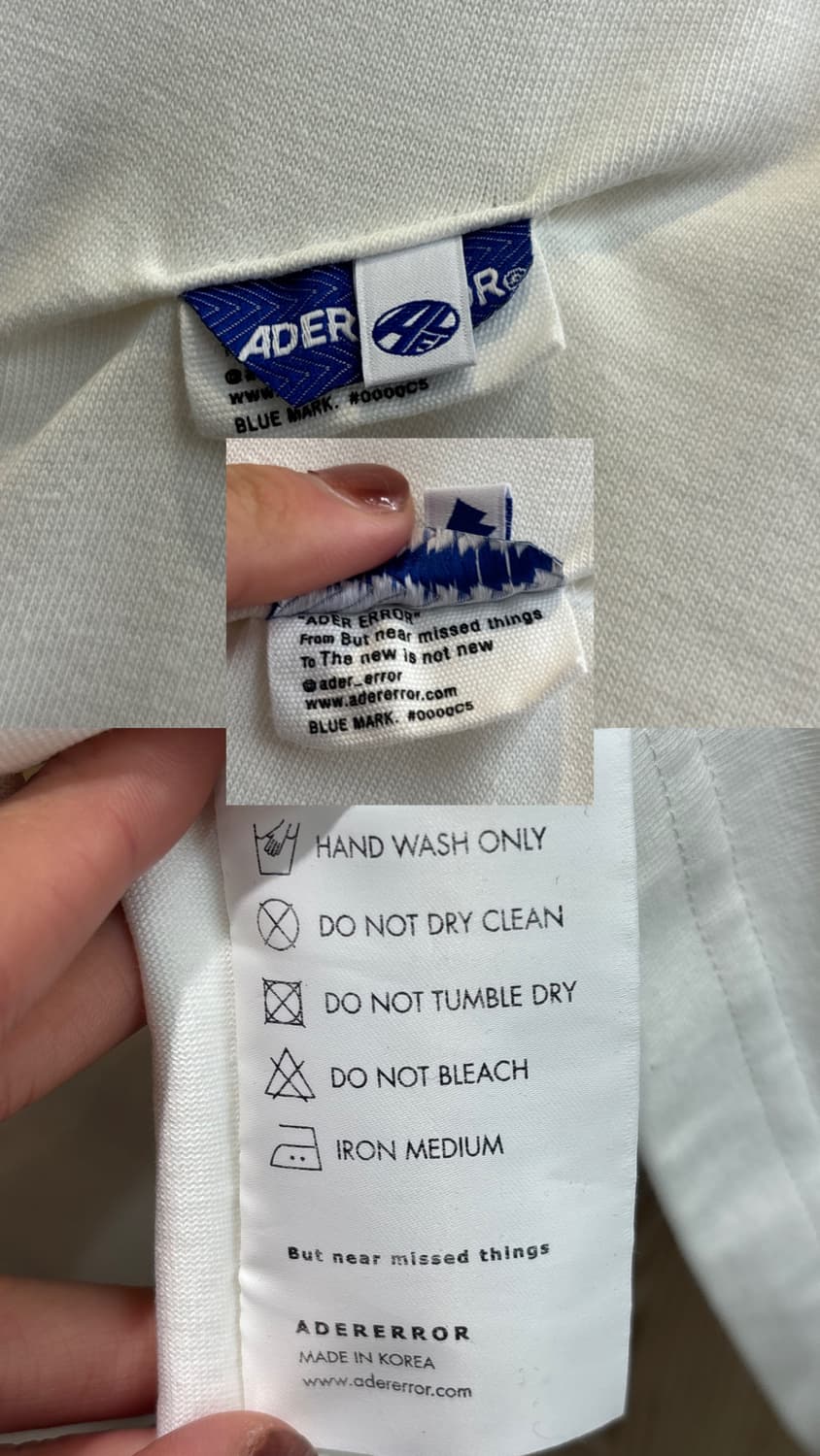 아더에러 디스토트 로고 스티치 홀 오버사이즈 티셔츠  상품이미지10