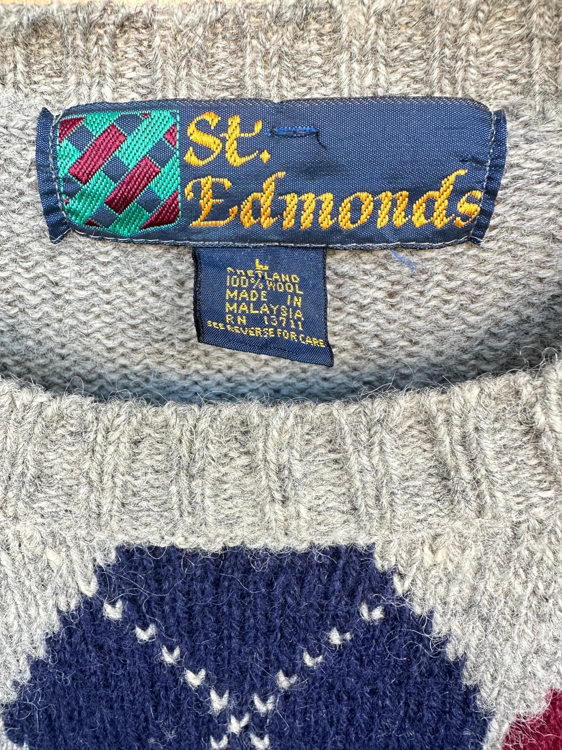  셰틀랜드 아가일 니트 상품이미지5