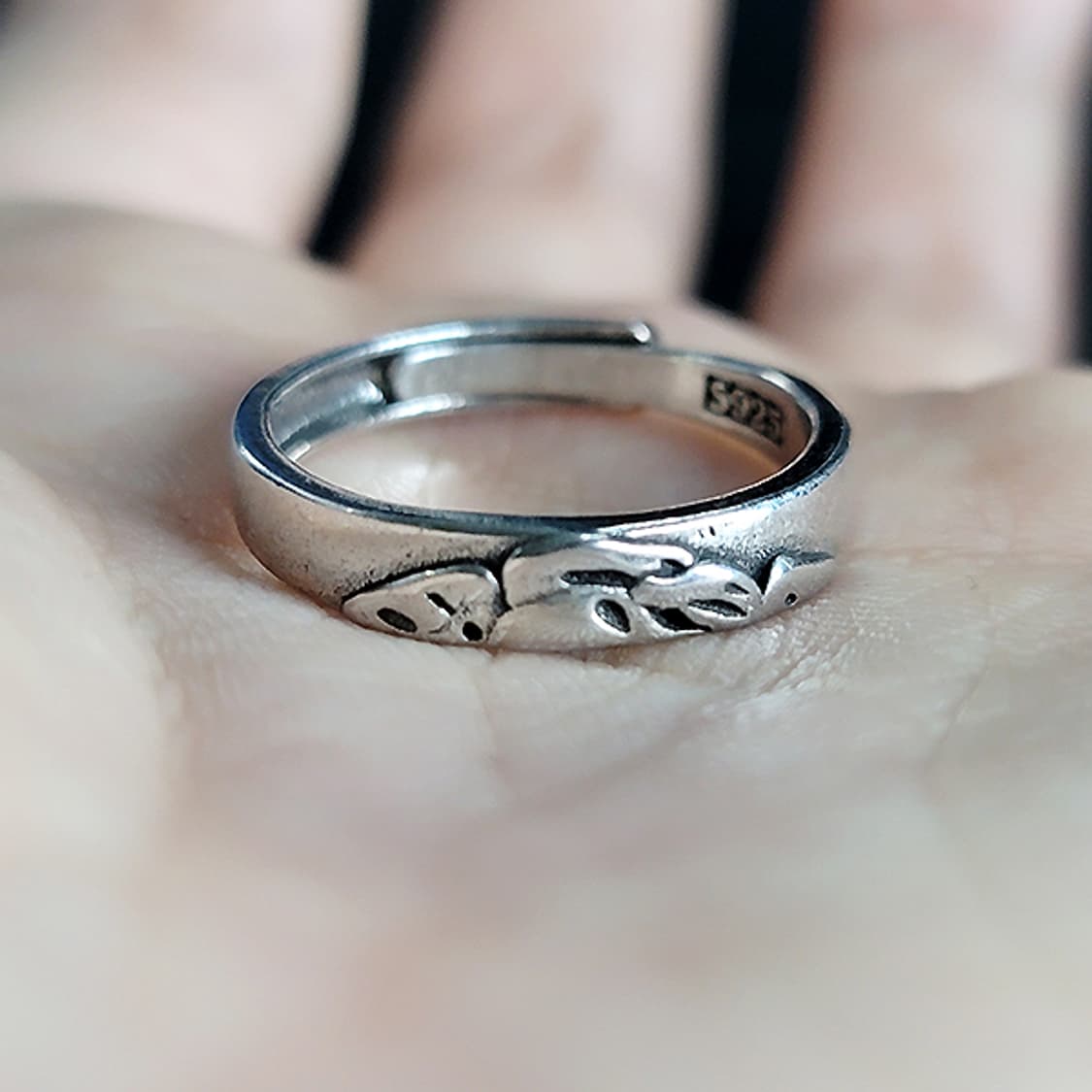 Ghost 실버 남자 엔틱 빈티지 명품 생명 조각 유령 반지 상품이미지5