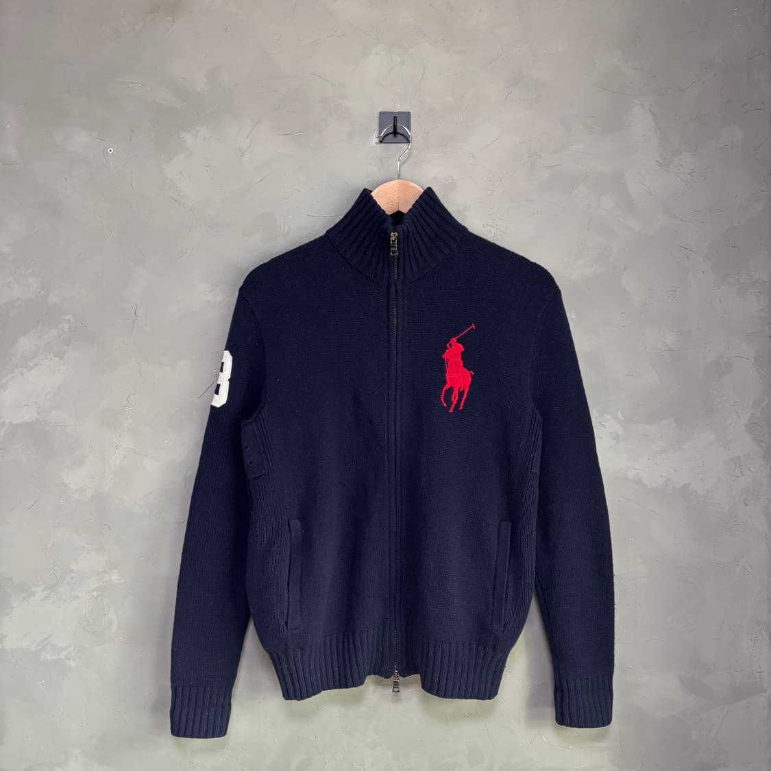 폴로 랄프로렌 빅포니 울 니트 집업  상품이미지1