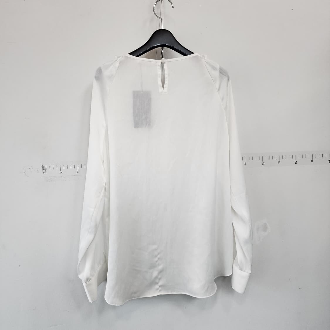 abfz 화이트 쉬폰 블라우스 긴팔 상품이미지4