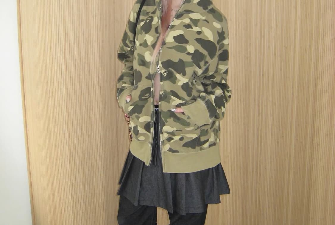 베이프 희귀 카키 <<< 카모 샤크 후드집업 녹계 상품이미지2