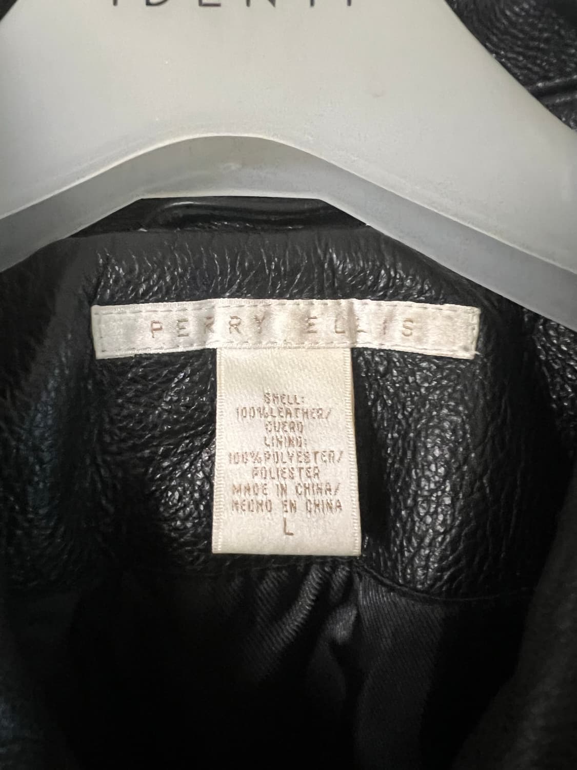 Perry Ellis Black Leather Car Coat 상품이미지3