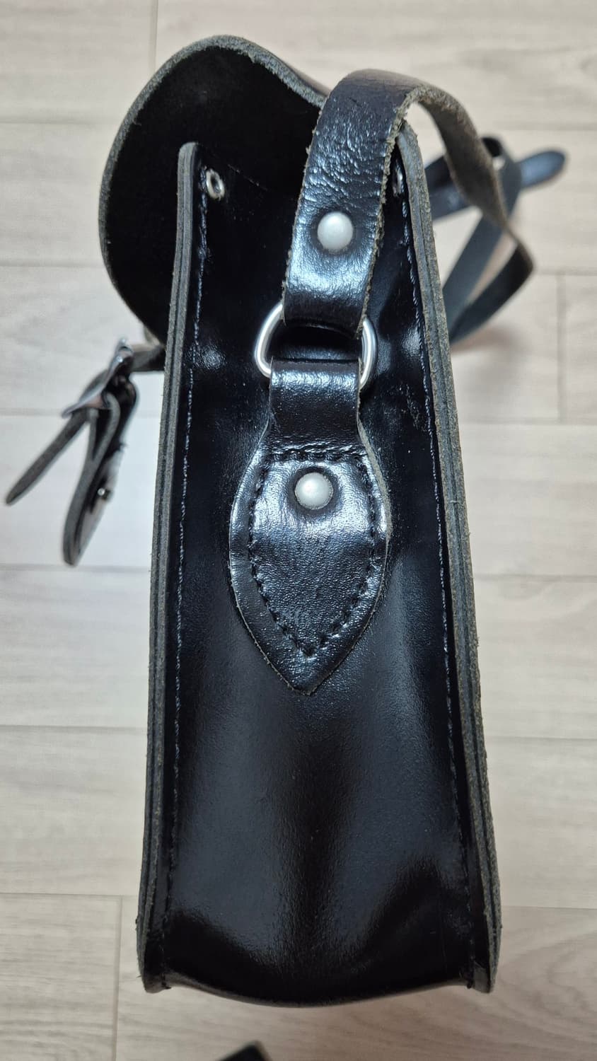 [The Leather Satchel] 더 레더 사첼백 블랙 상품이미지6