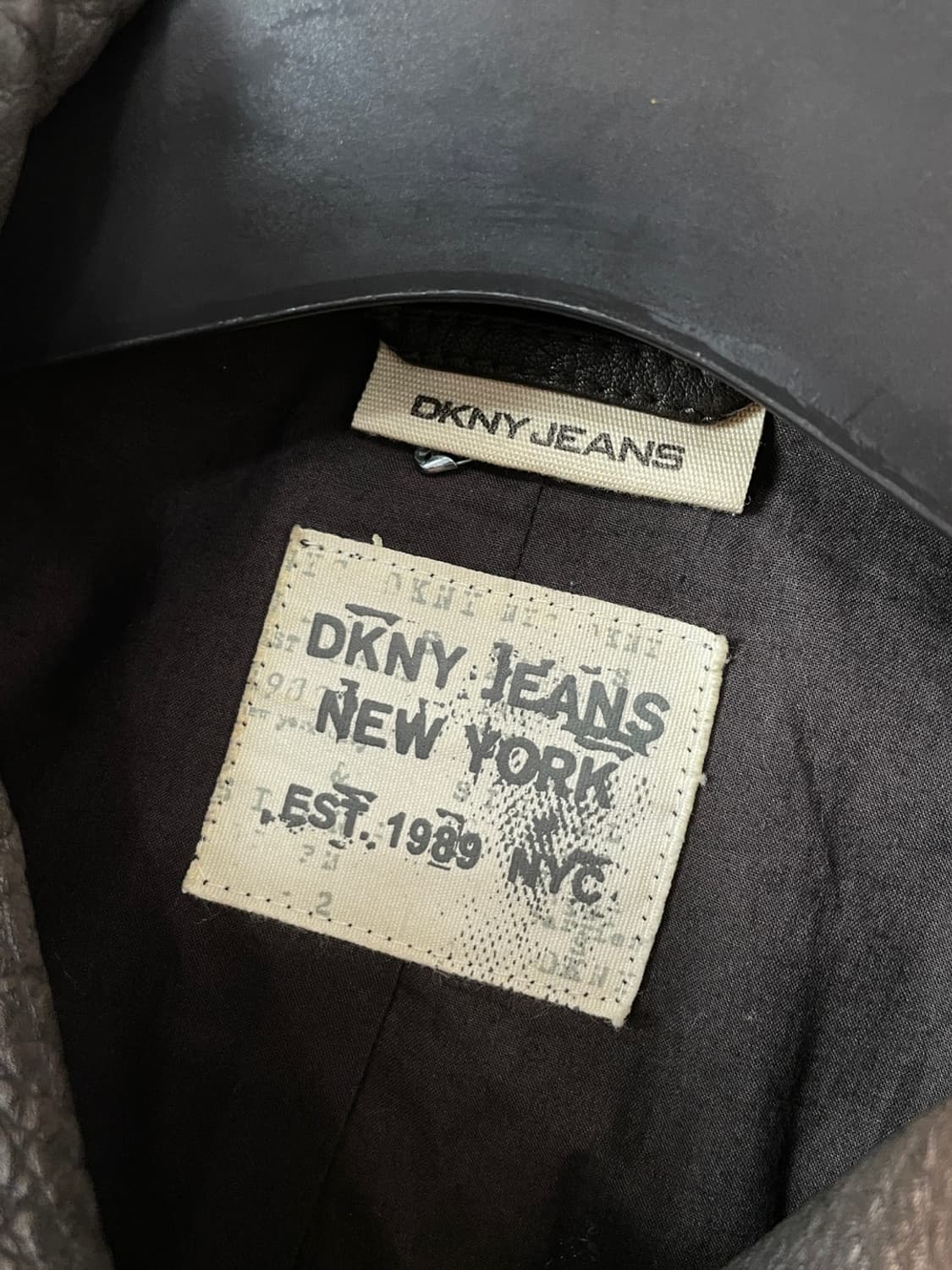 Dkny 하이넥 레더 자켓 상품이미지9