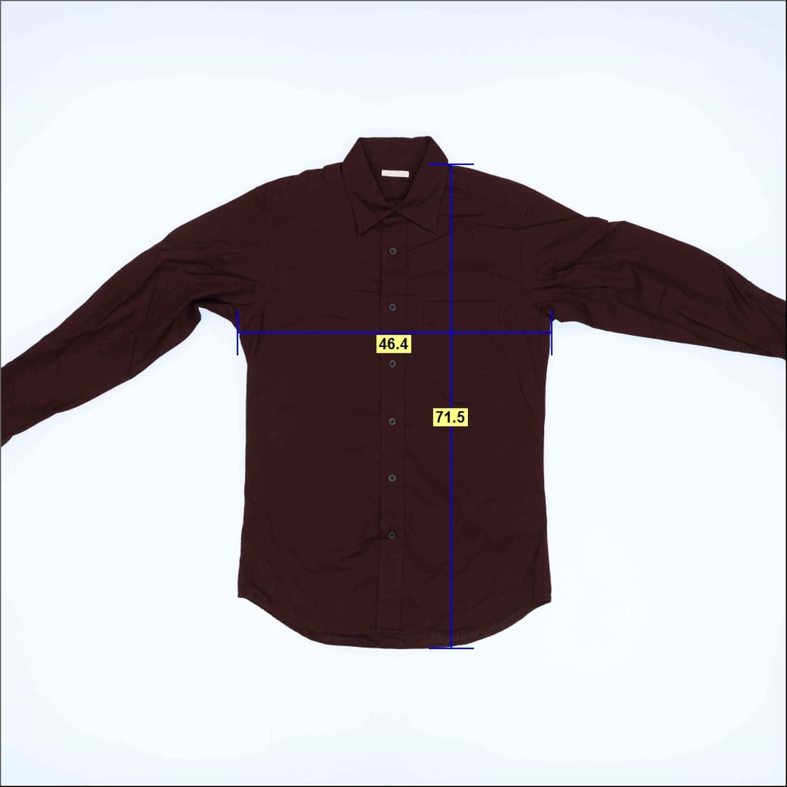 [S] 유니클로 GU 버건디 정장셔츠 긴팔셔츠 1230H1 상품이미지5