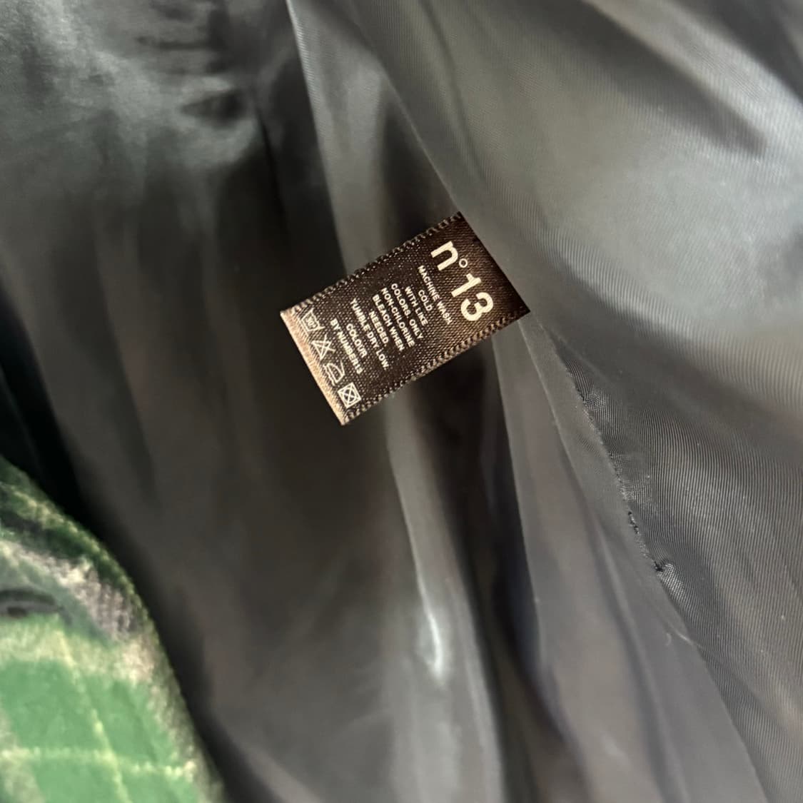 아무깔 초록 코트 빈티지 그린 체크 자켓 상품이미지5