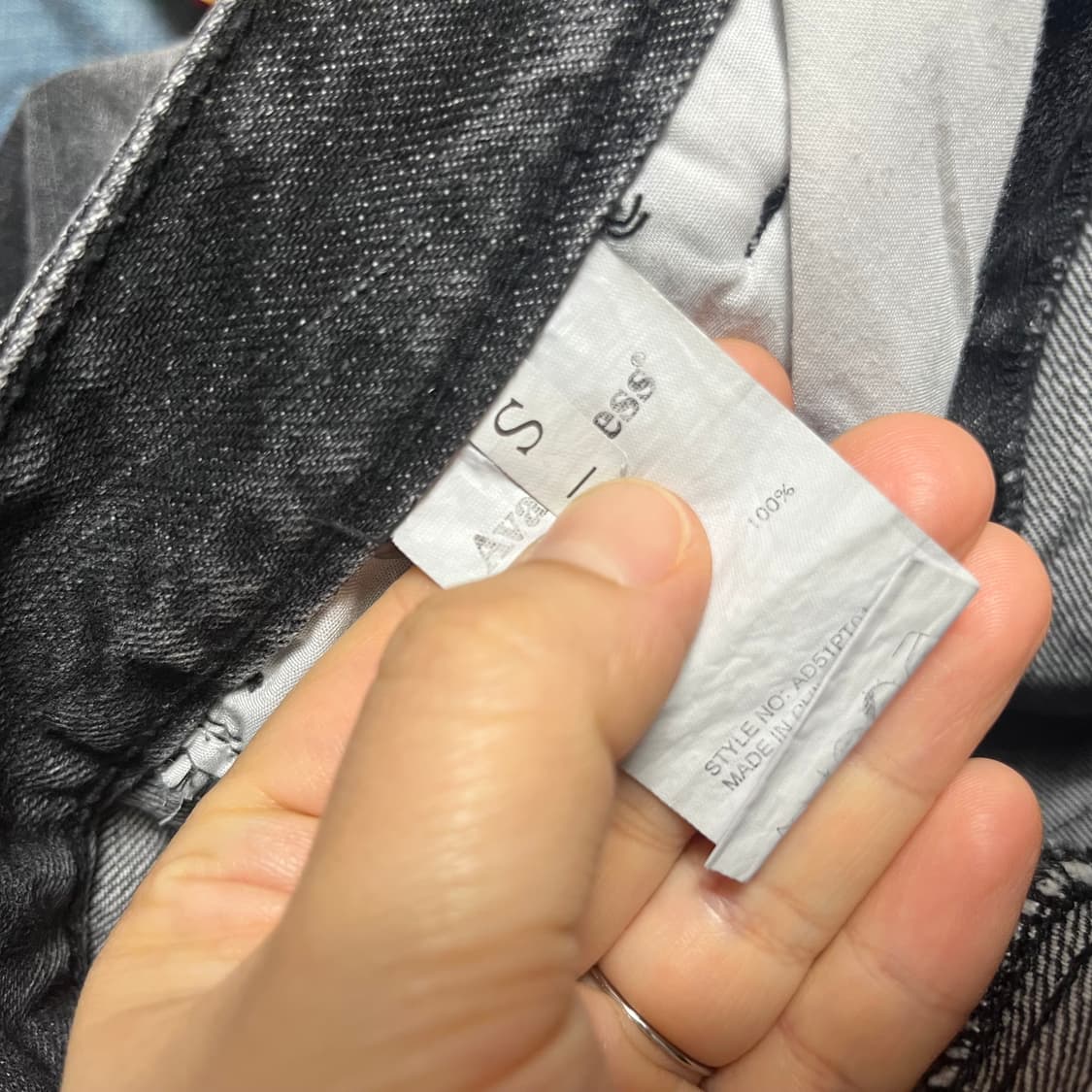 Avan 어반드레스 블랙 데님 반바지 S 상품이미지3