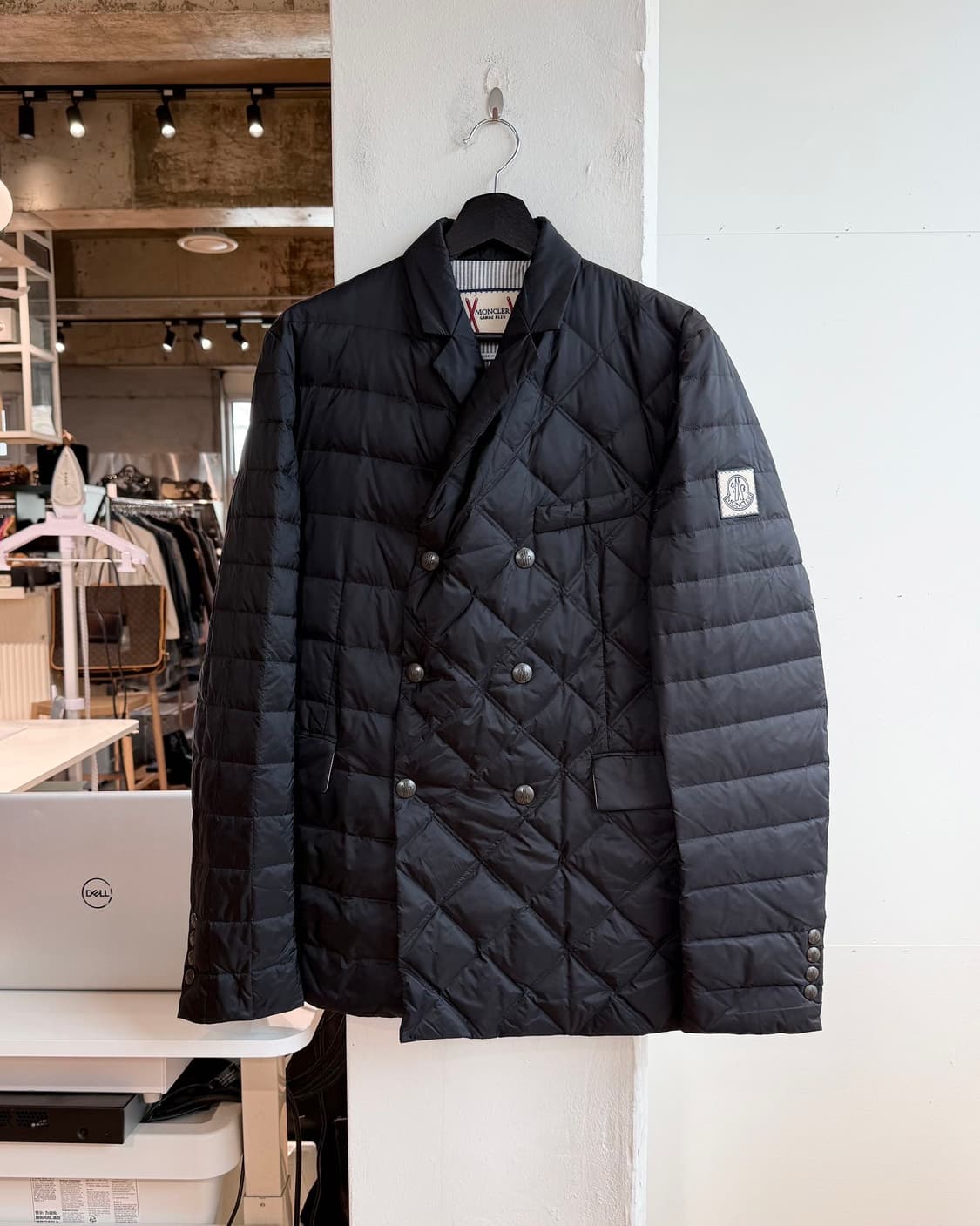 몽클레르 감마블루 블랙 퀼팅 블레이저 점퍼  상품이미지2