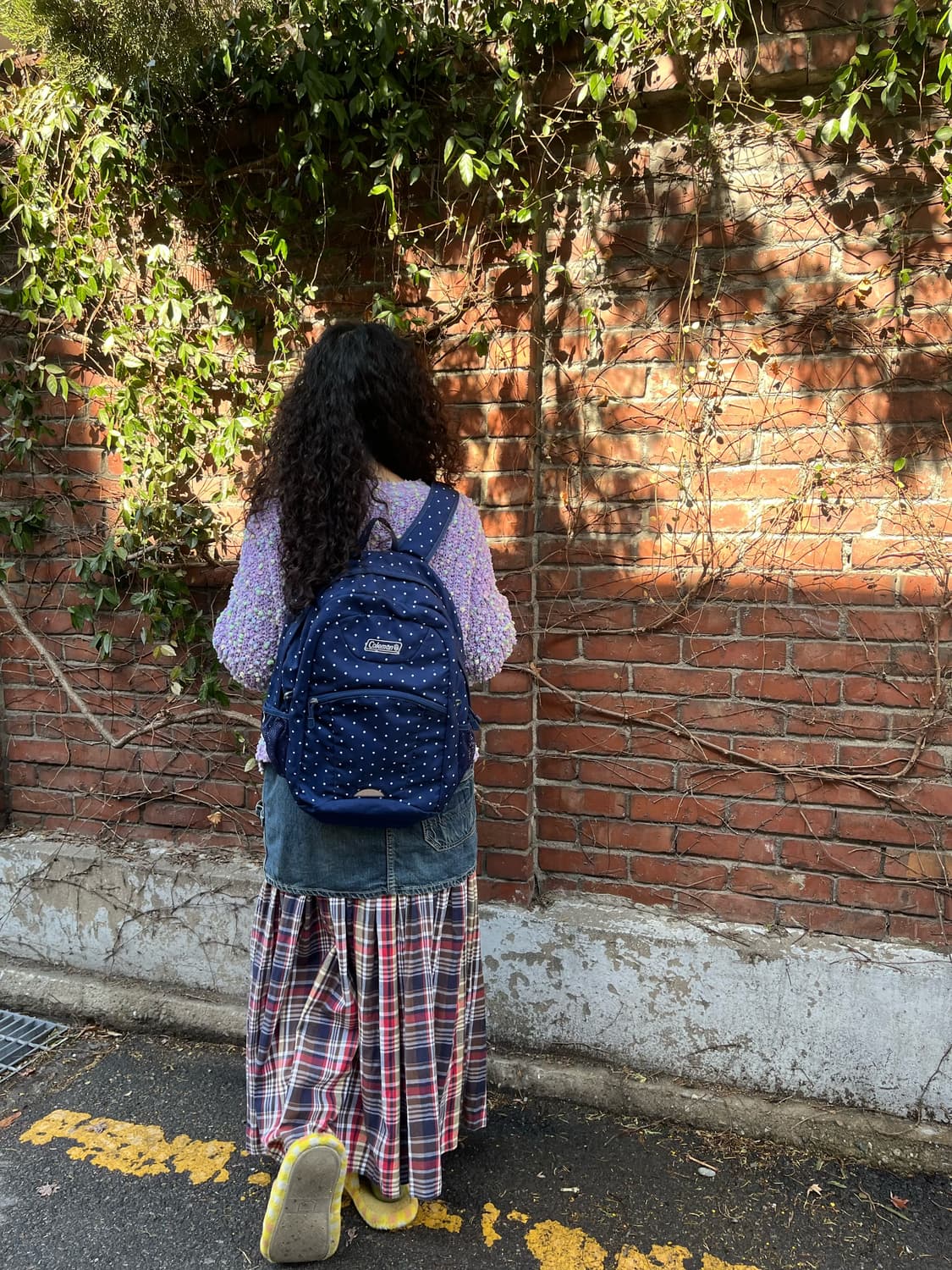 coleman 네이비 도트 백팩 상품이미지2