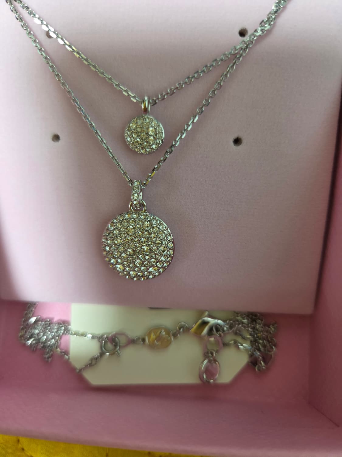 새제품)스와로브스키 양면 레이어드 멀티 목걸이 정품 상품이미지8