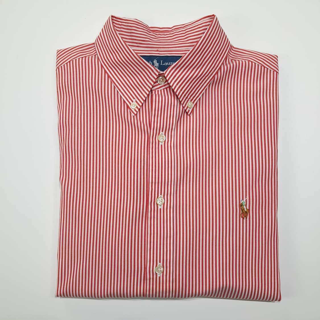 CL576 3XL 폴로 코튼 스트라이프 멀티포니 레드 셔츠 남방 상품이미지7