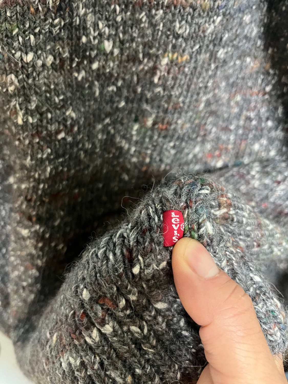 리바이스 그레이 헤링본 니트 스웨터 상품이미지5