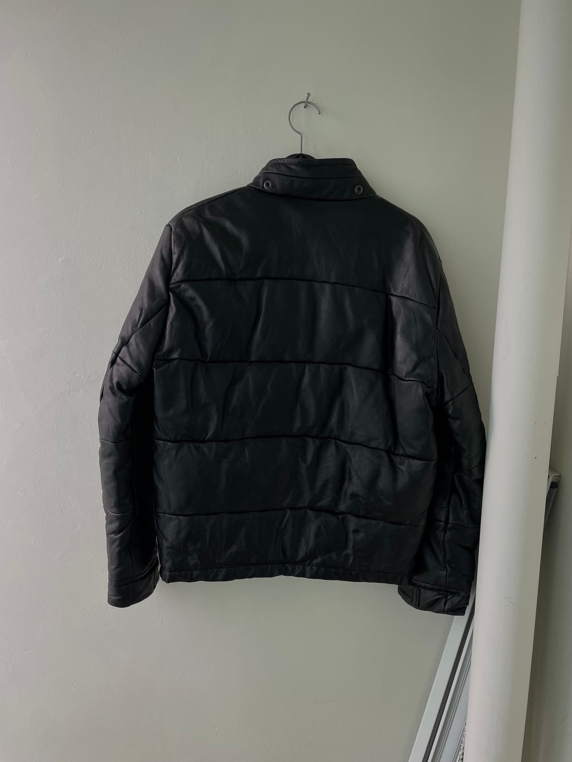 양가죽 레더 크롭 패딩 자켓 상품이미지6