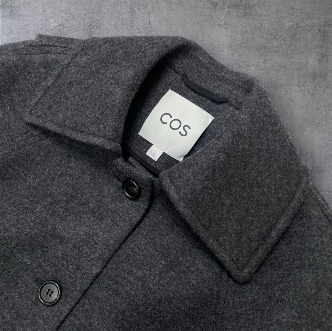 코스 COS 차콜 스컬프티드 울 하프코트 XXS  상품이미지3