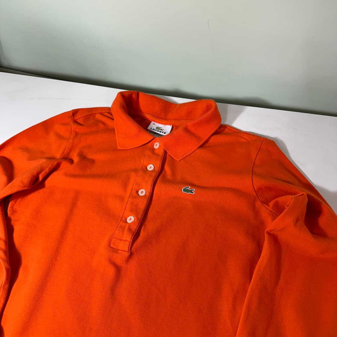 우먼M 라코스테 코랄 긴팔카라티 PK티 상품이미지1