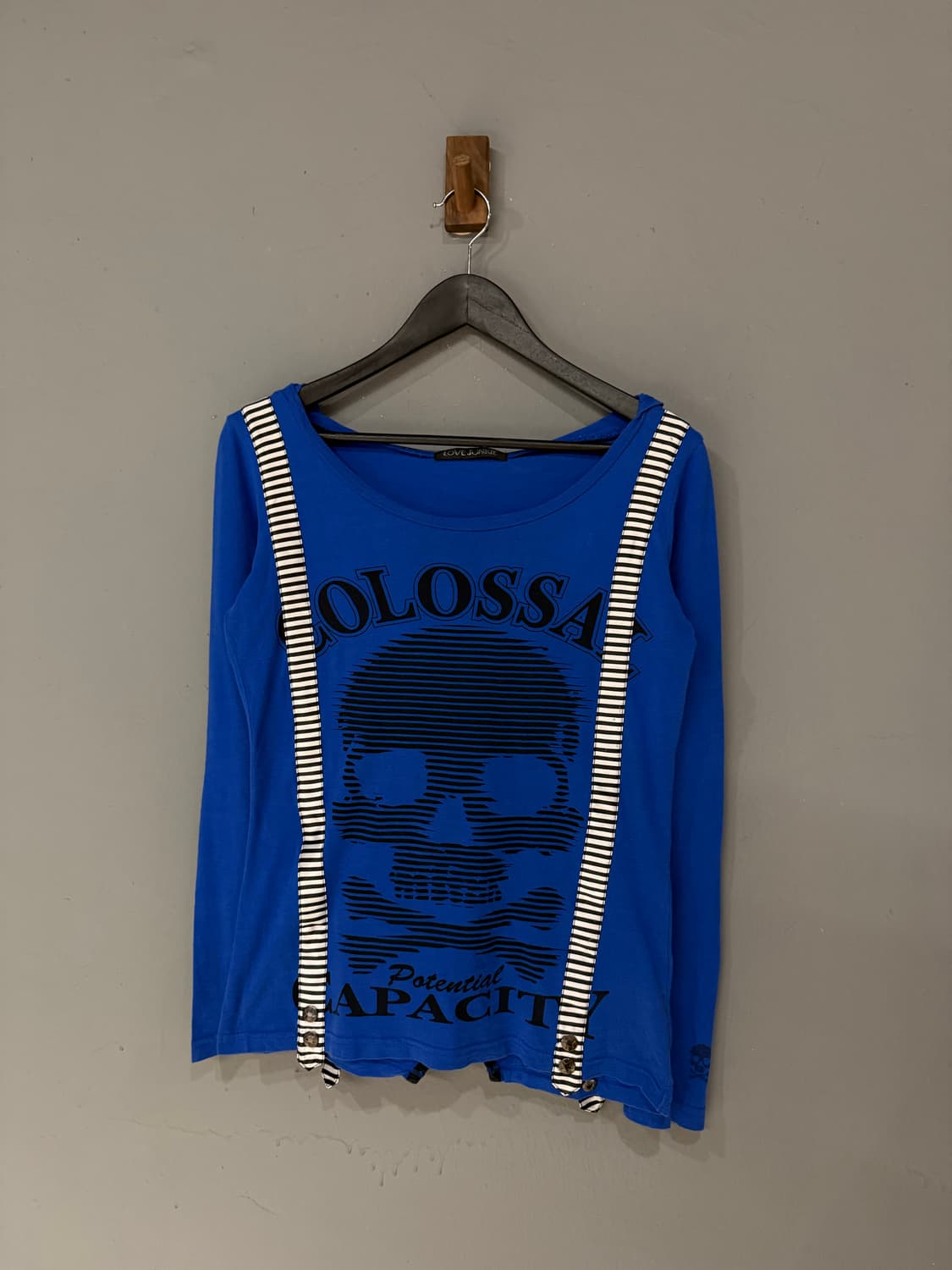 suspenders detail skull hood sleeve 상품이미지6