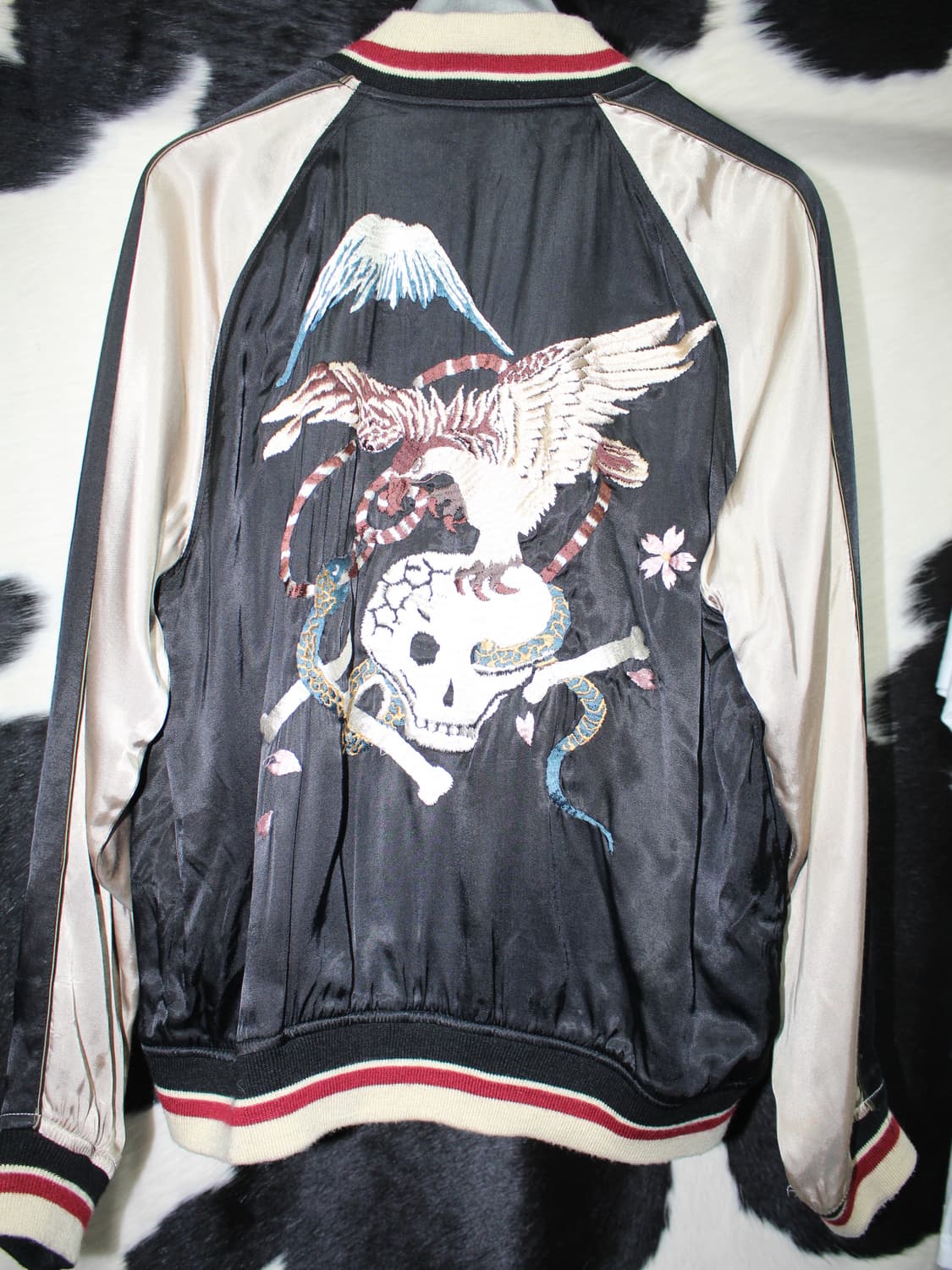 휴스톤 스켈레톤 자수 스카쟌 L 상품이미지5