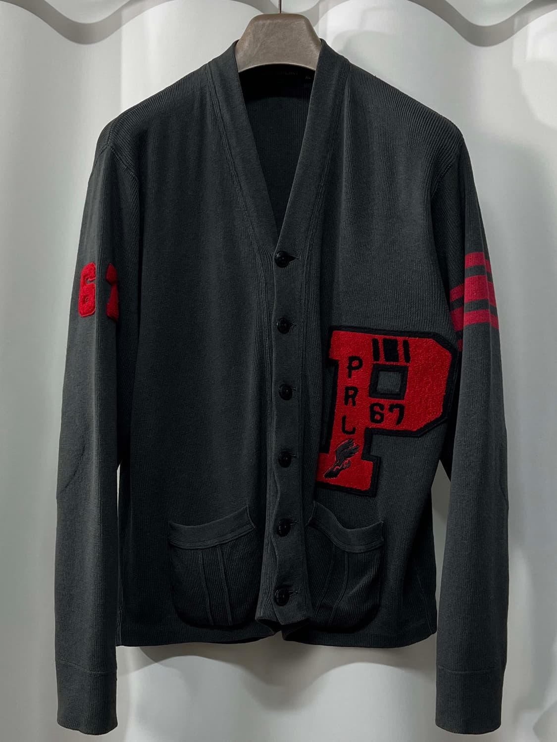 폴로 랄프로렌 레터맨 유니버시티 스웻 바시티 가디건 자켓 상품이미지1