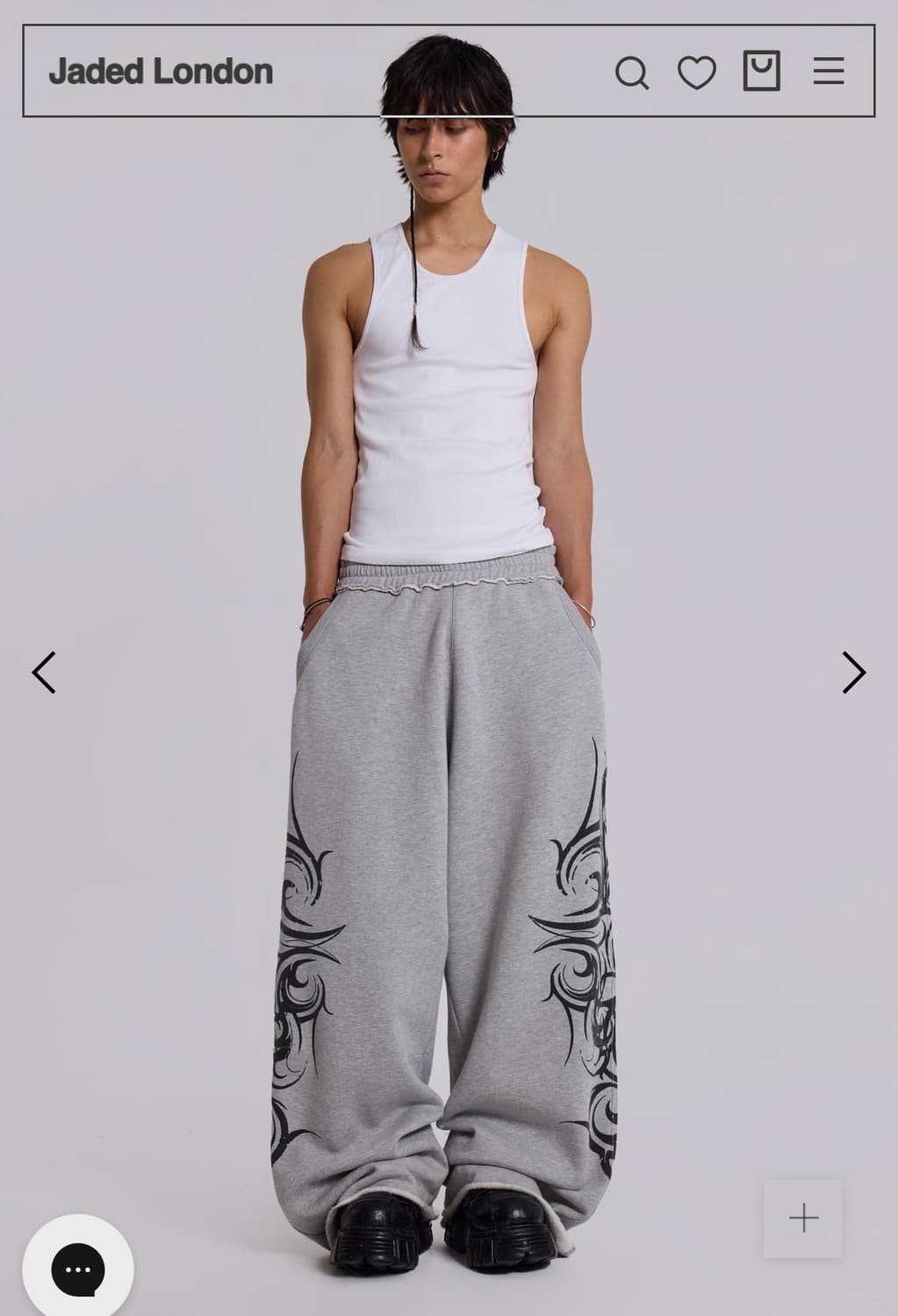 Jaded london Grey Baggy Blade Joggers 상품이미지4