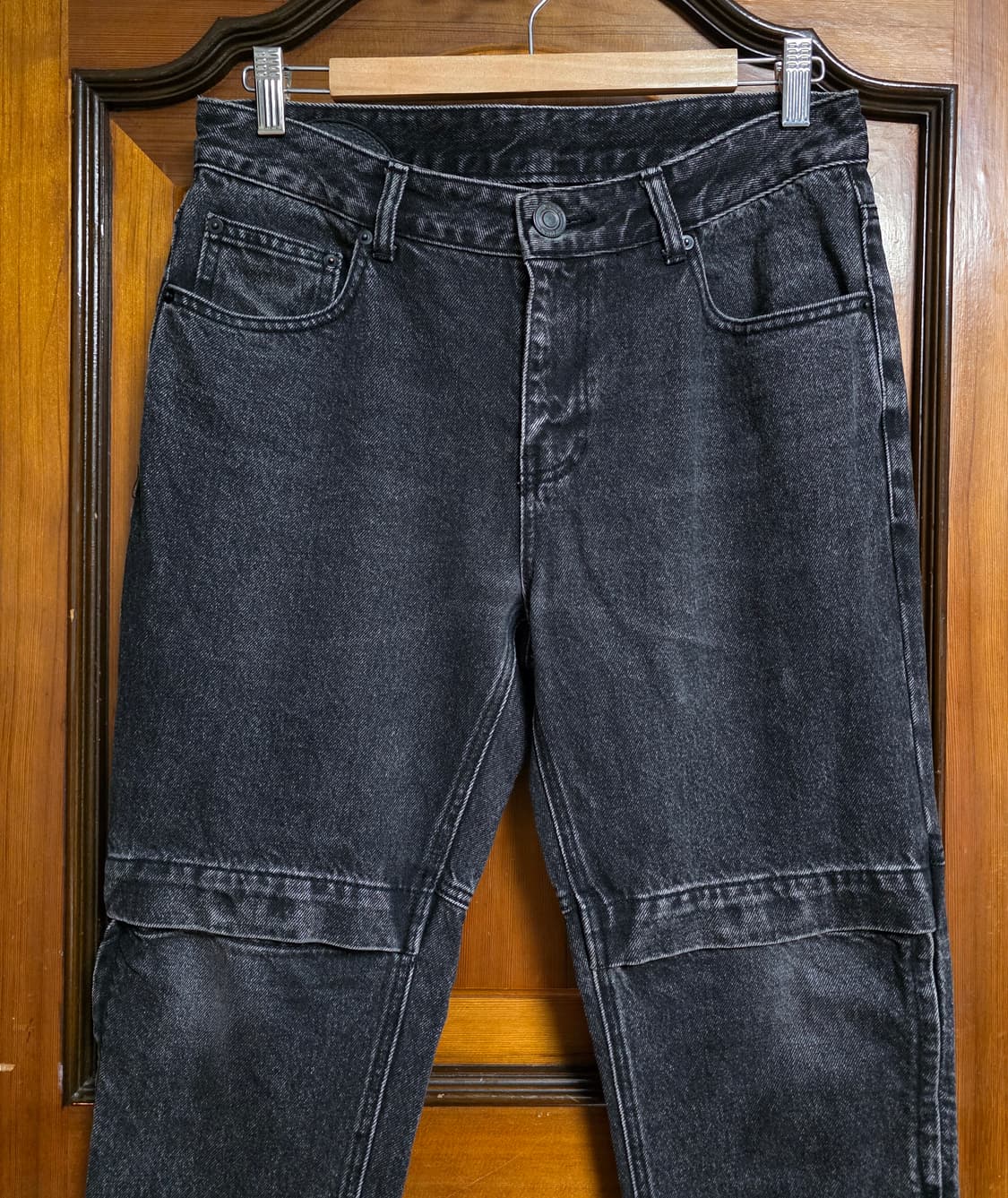 Juun.j 준지 조거 팬츠 30~31" 차콜 블랙 그레이 청바지  상품이미지1