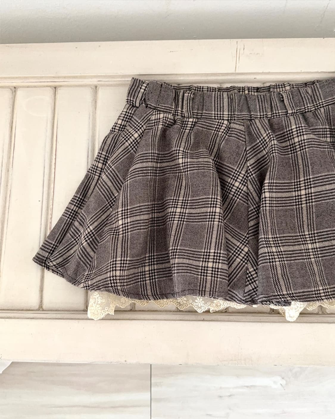 Mute brown check mini skirt 상품이미지8