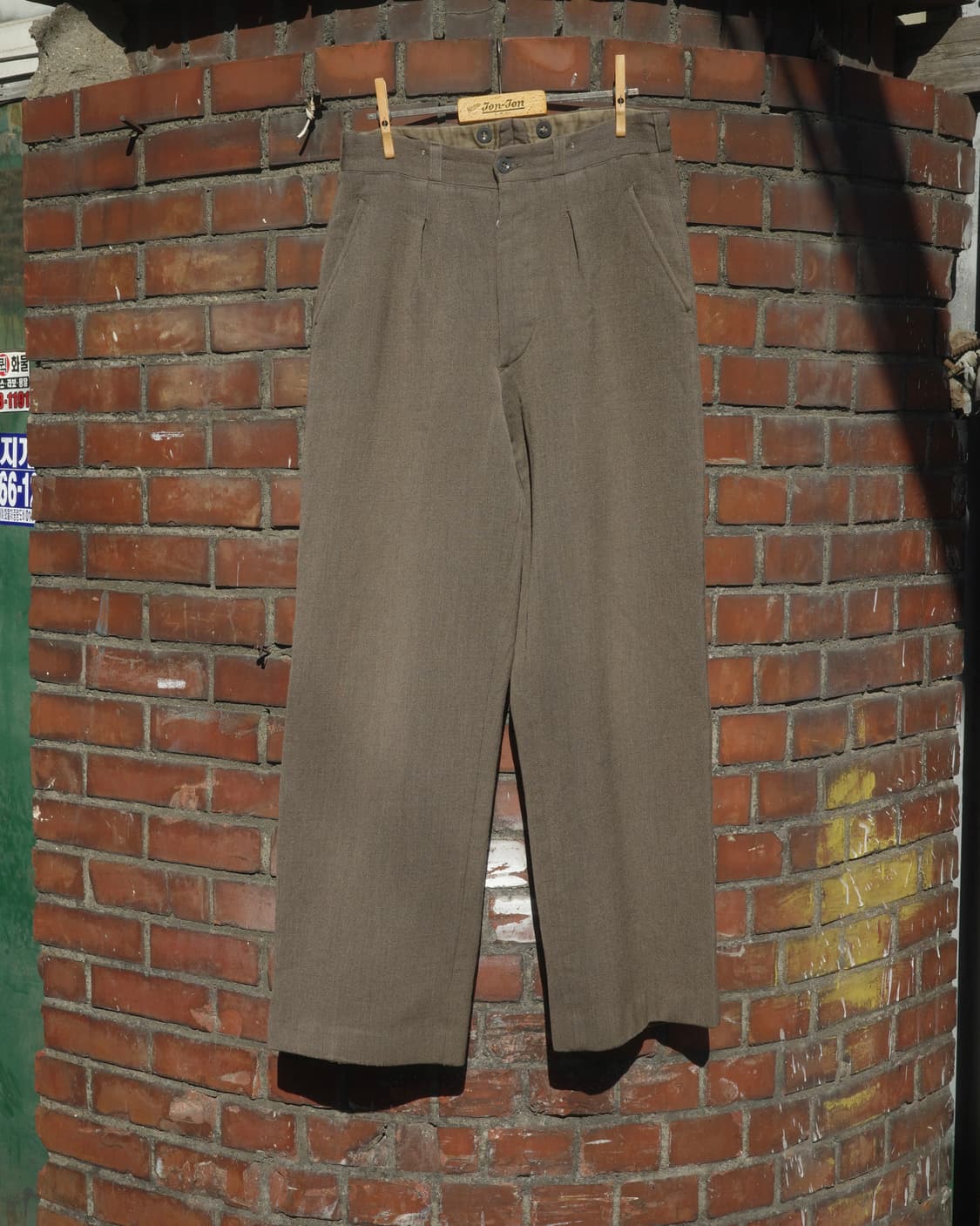 50’s Swedish Army 개버딘 헤비 울 슬릿 트라우저 상품이미지1