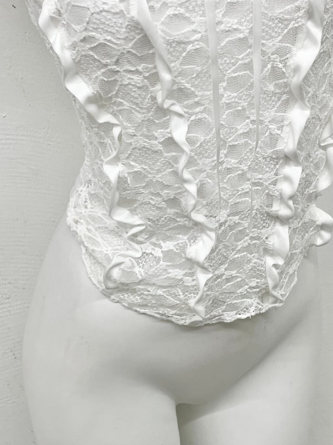 화이트페어리 레이스 탑 상품이미지3