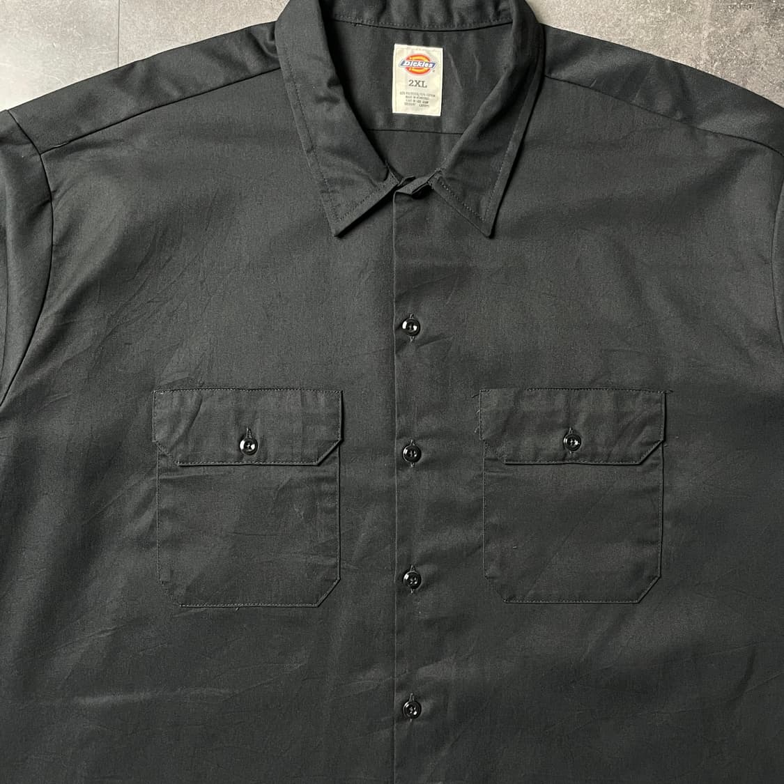 DICKIES 디키즈 빈티지 블랙 플랩포켓 반팔 워크셔츠 A01118 상품이미지3
