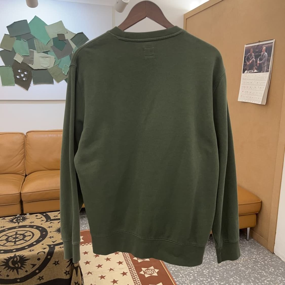 리바이스 올드스쿨 캐주얼 딥 말차카키 기모 맨투맨 M C08722 상품이미지4