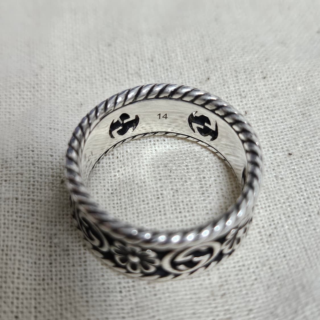 구찌 플로라 인터로킹 실버링(급처) 상품이미지2