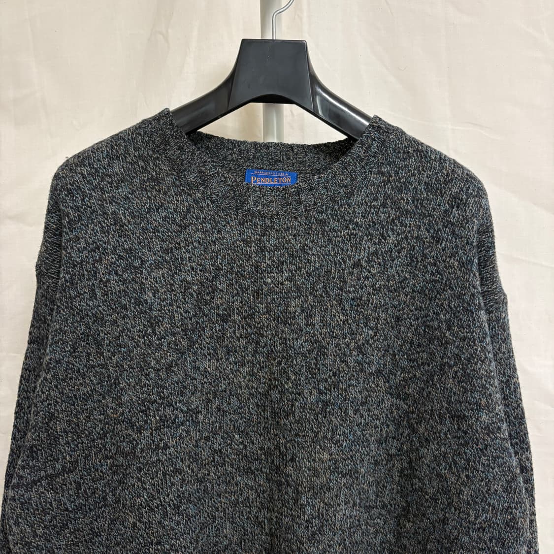 펜들턴 셔틀랜드울 멜란지 니트 / 차콜, L 상품이미지2