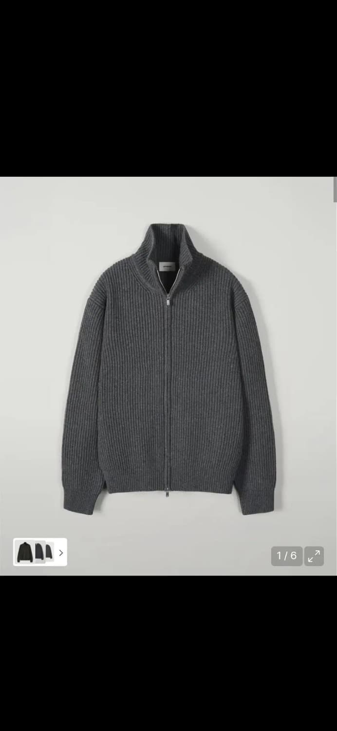 [택포] 인더로우 로이 풀 집업니트 파카 딥그레이 2사이즈 상품이미지3