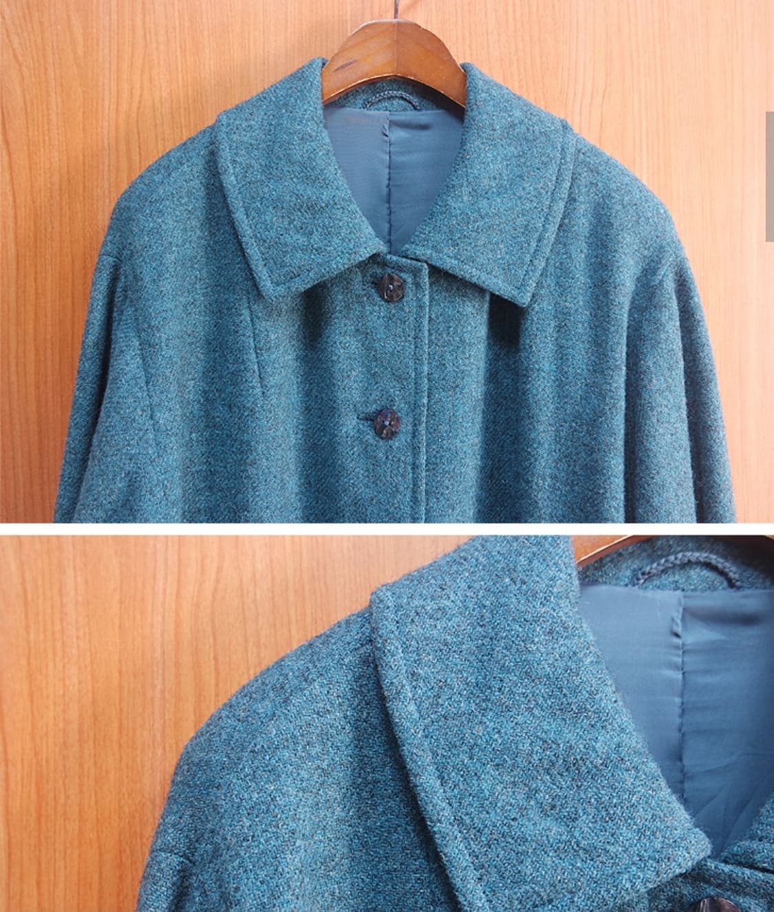 해리스 트위드  빈티지  울100% 코트~우먼 프리  상품이미지2