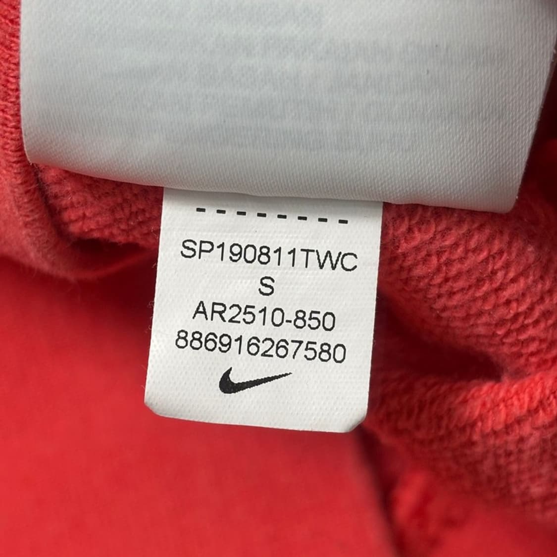 NIKE 후드티 레드 S 상품이미지9