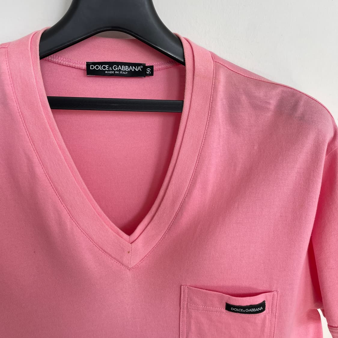 돌체앤가바나 공용M-L 브이넥 핑크 반팔 티셔츠 상품이미지2