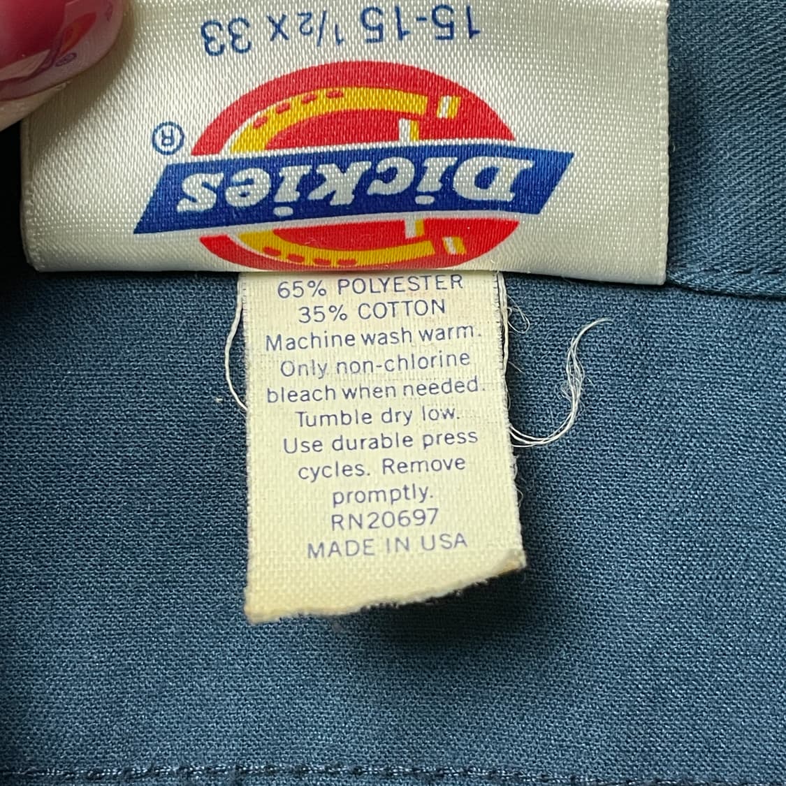 DICKIES 90s 디키즈 빈티지 블루 플랩포켓 워크 셔츠 A01006 상품이미지10