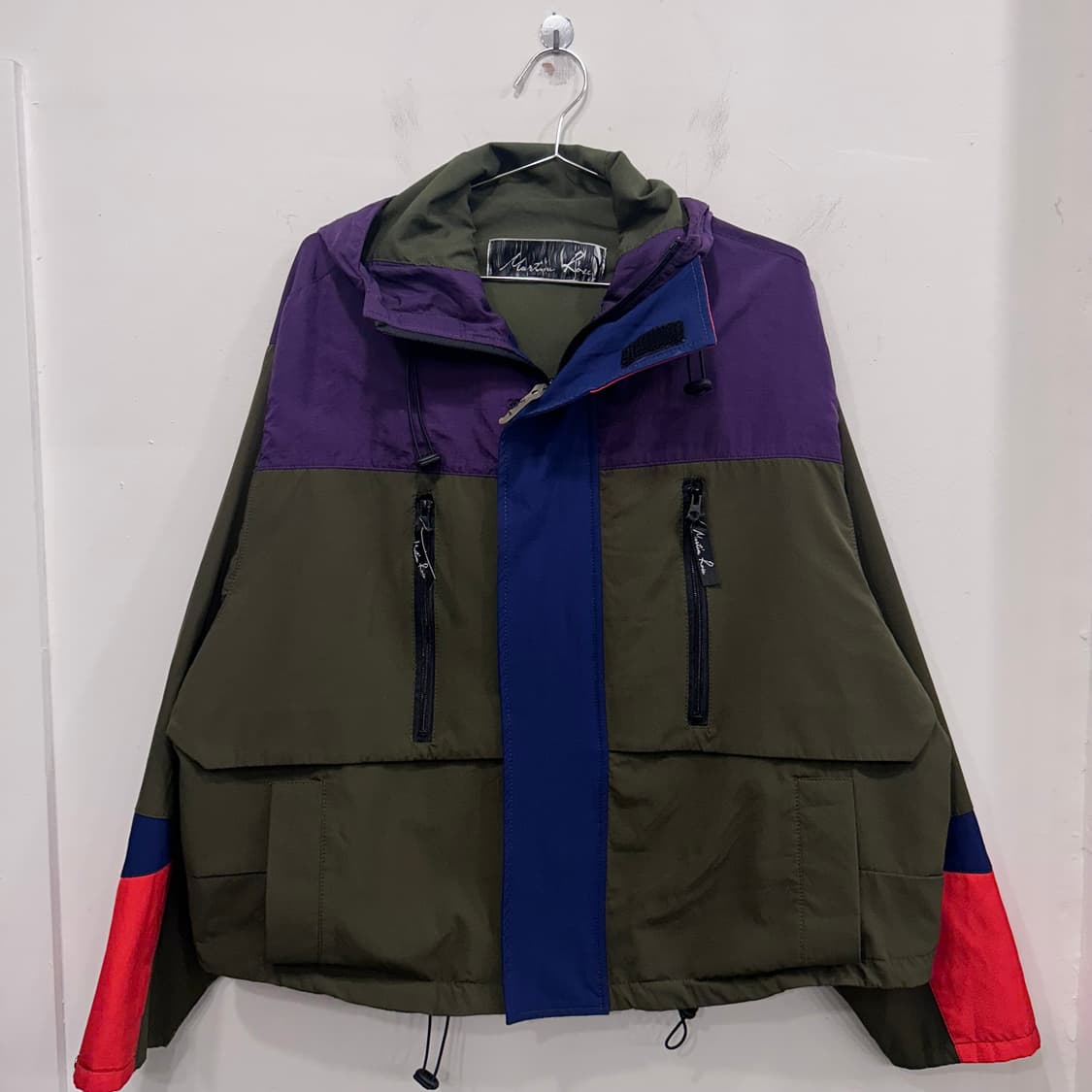 마틴 로즈 멀티 컬러블록 나일론 후드 레인자켓 상품이미지2