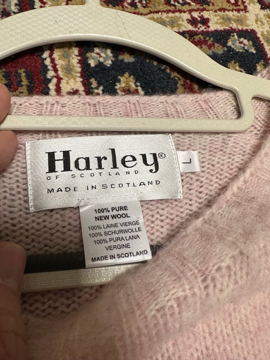 할리오브스코틀랜드 쉐기독 니트 핑크 L 상품이미지3