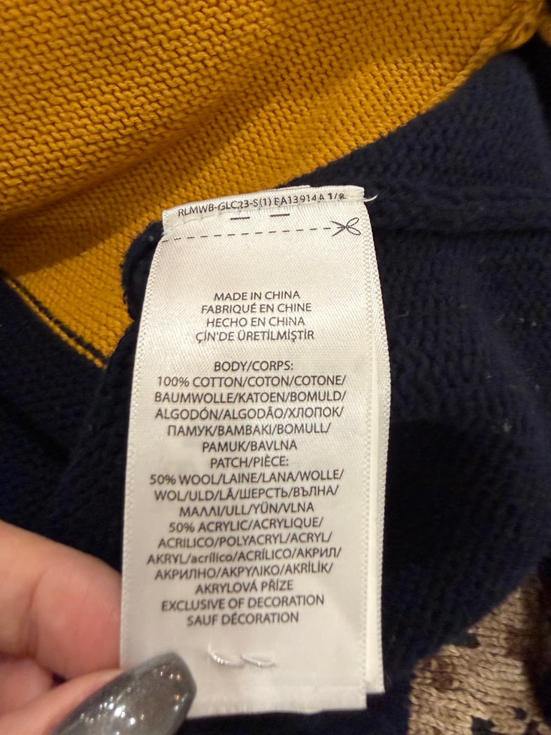 폴로 랄프로렌 컬리지 바시티 레터맨 P 가디건 상품이미지6