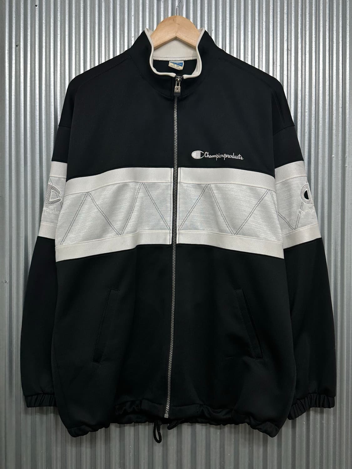 [O(XL)] 챔피온 올드스쿨 배색 트랙탑 상품이미지1