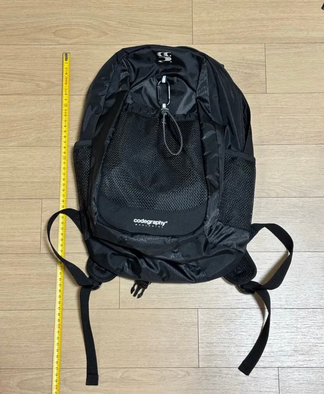 코드그라피 우먼 WAVE 로고 유틸리티 백팩 블랙 여성 가방 미니백팩 상품이미지4