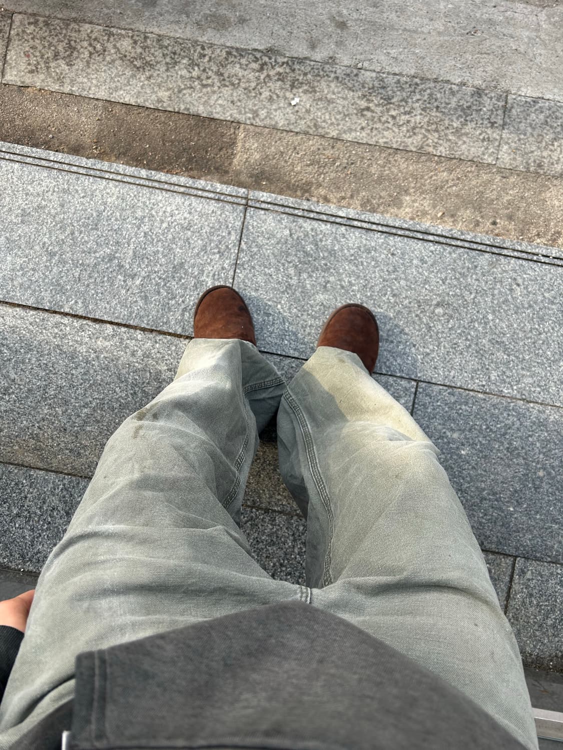 칼하트 B11 모스그린 싱글니 덕캔버스 워크팬츠 34in 상품이미지1