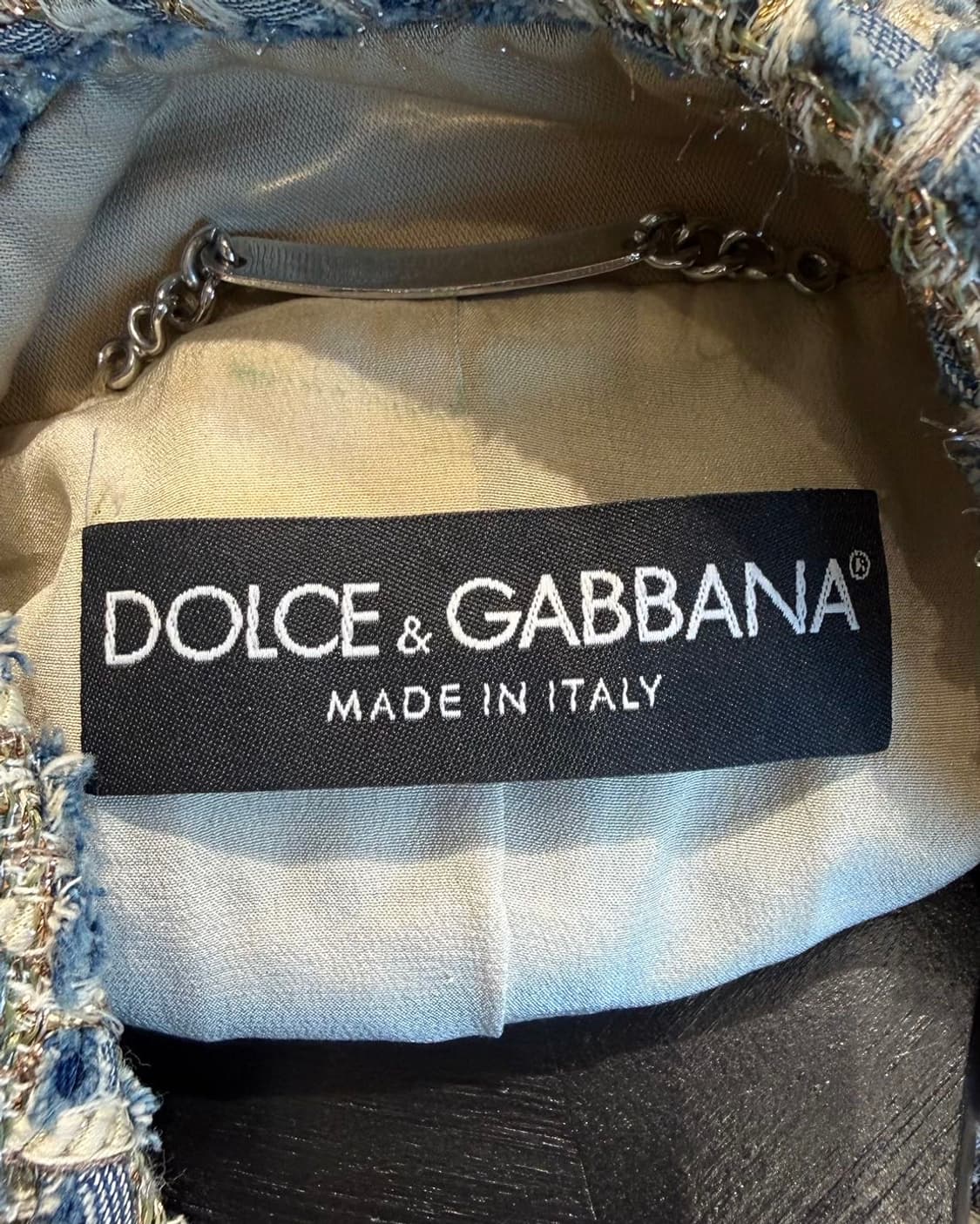 돌체앤가바나 블루 코튼 트위드 자켓 상품이미지8