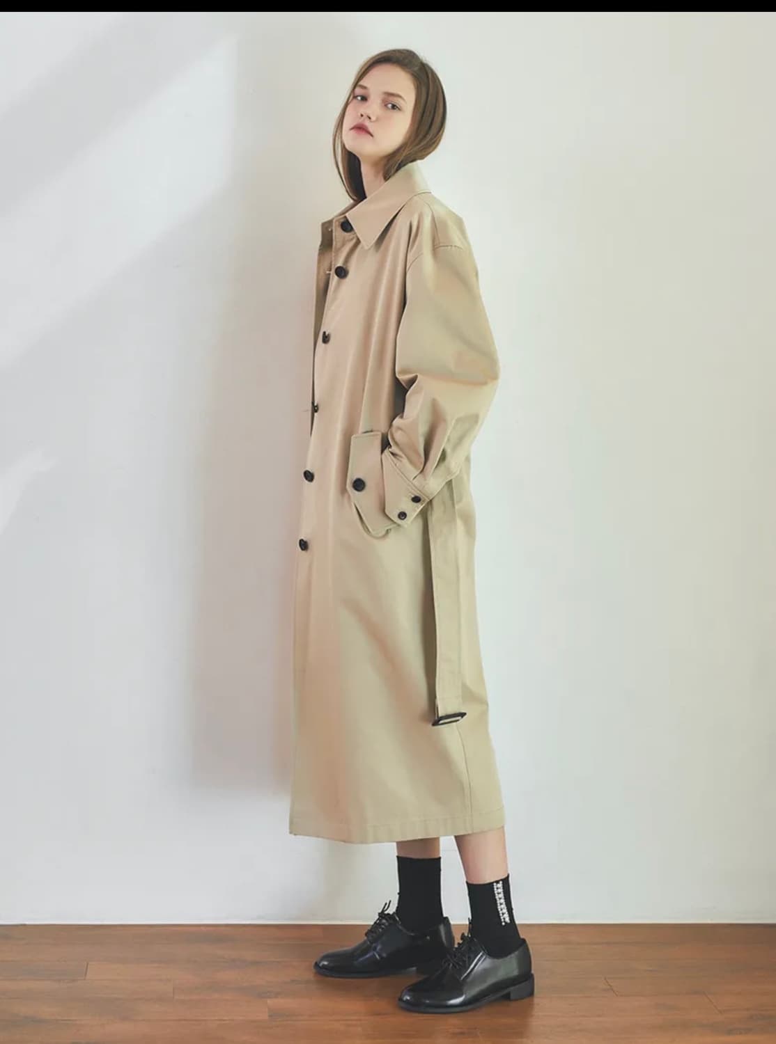 (새상품) 로지에 로코코 벨티드 롱 트렌치코트 상품이미지2