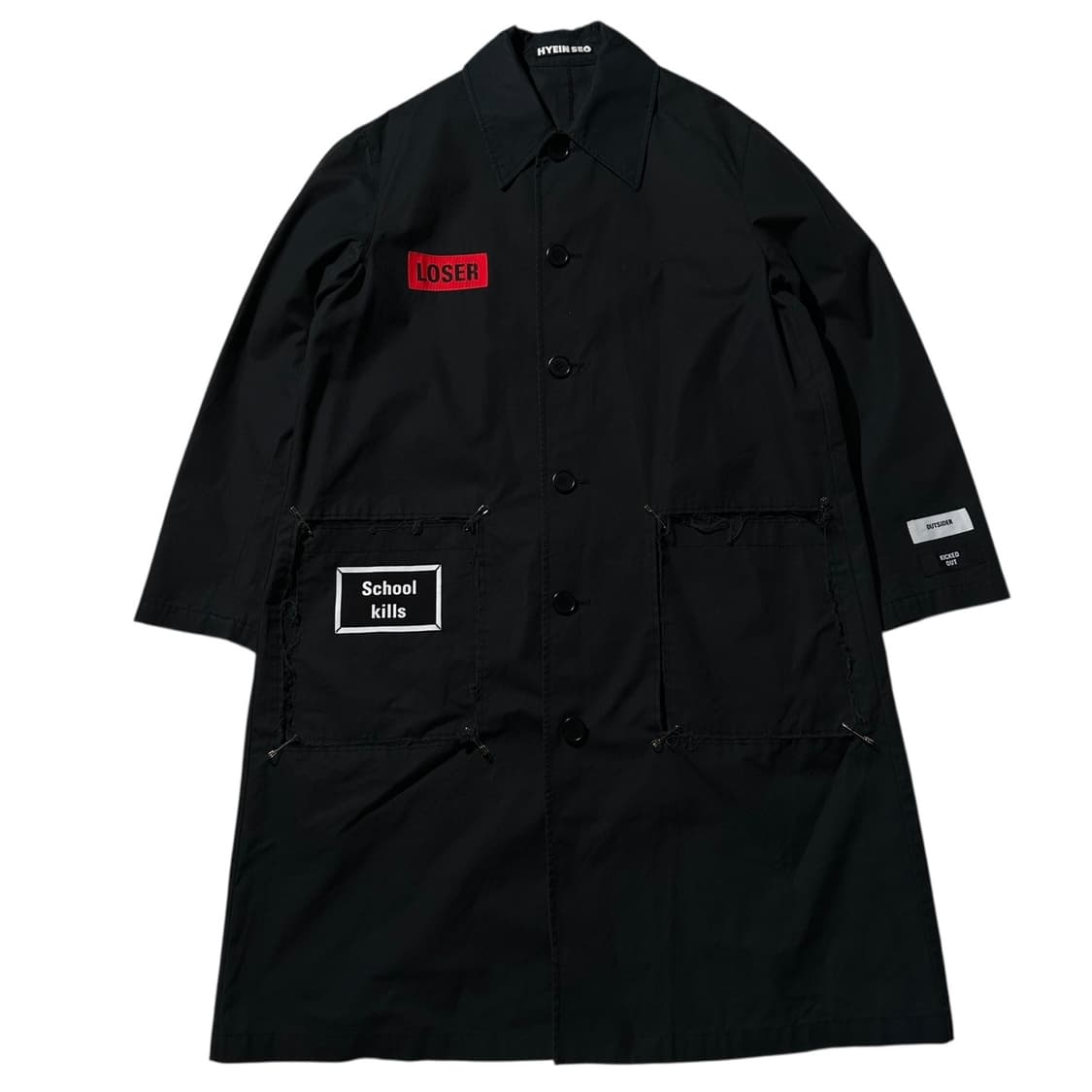 혜인서 패치워크 싱글 코트 상품이미지2