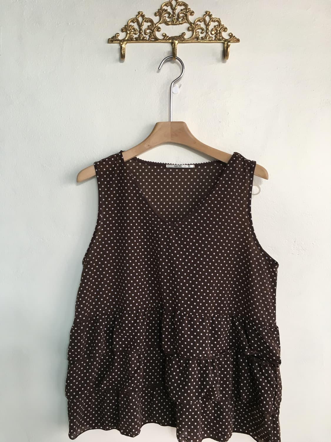 빈티지 소라 브라운 도트 코디세트 상품이미지5