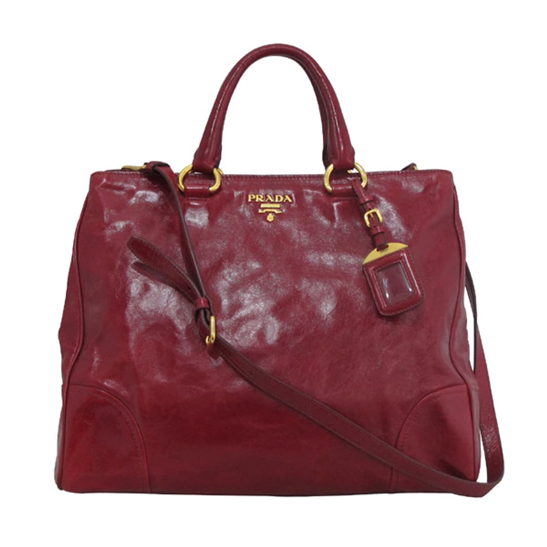 프라다 비텔로 샤인 2way 토트백 레드 상품이미지4
