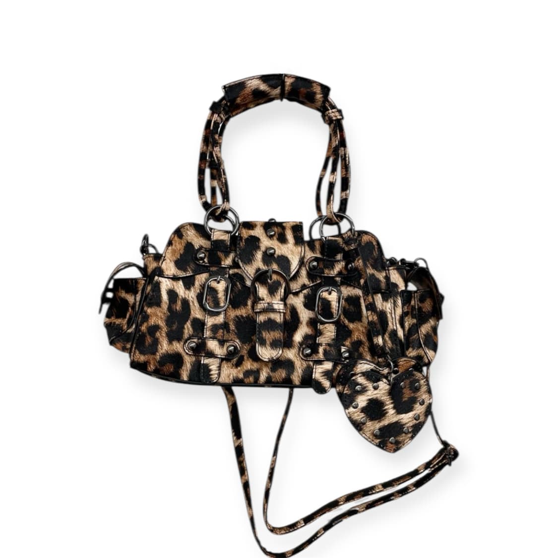 펑크 갸루 호피 버클백 상품이미지1